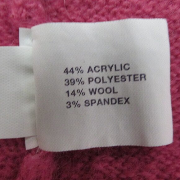 GAP MATERNITY WOMEN'S SIZE L SWEATER PINK CARDIGAN CLASSIC LS KNIT WOOL BLEND W/ - Picture 11 of 12